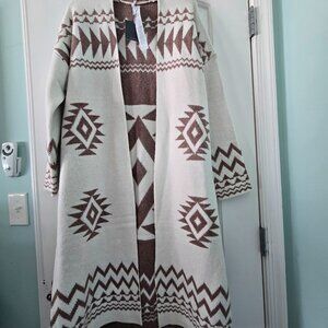 NWT Haute Hippie Style Southwestern Knit Duster Cardigan